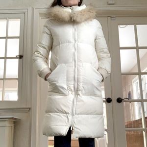 BCBG Down Winter Coat with Fur collar